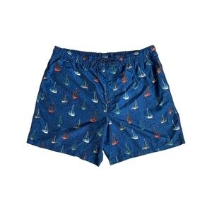 Basic Editions Blue Sailboat Swim Trunks Men’s Size XXL. RN#42000
